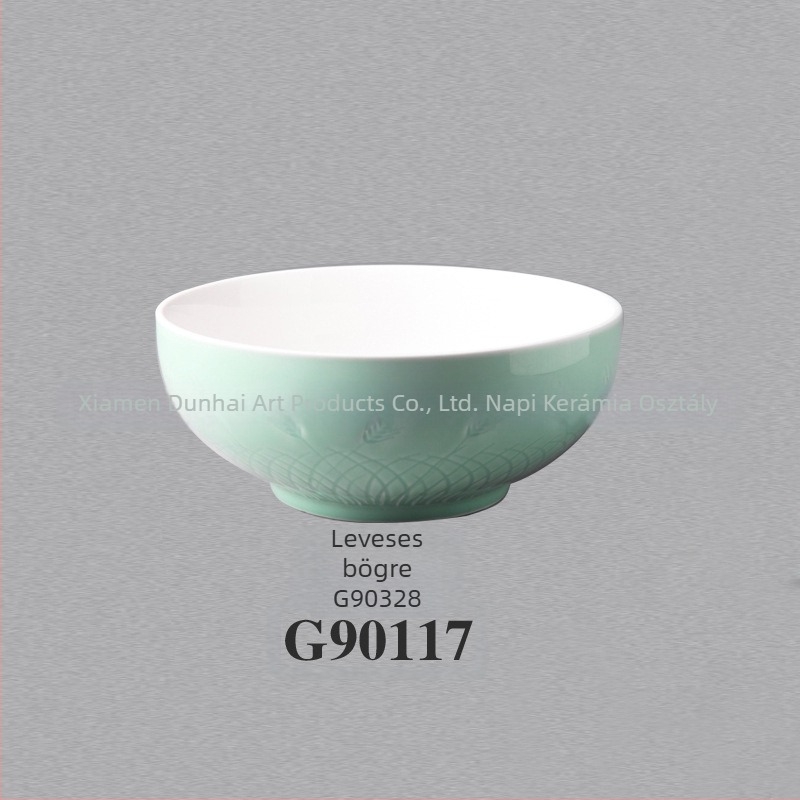 Kerámia glazúrral ellátott étkészlet – új kínai stílus, Susan Ceramics, tartalmaz leveses tálakat, tányérokat, pörkölő edényt és leveses kanalat; gyermekeknek, diákoknak, felnőtteknek és időseknek alkalmas; testreszabás elérhető