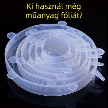 Unique Üveg univerzális tálfedél, áttetsző és légmentesen záró, kerek konyhai fedél