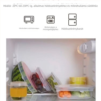 Unique Üveg univerzális tálfedél, áttetsző és légmentesen záró, kerek konyhai fedél