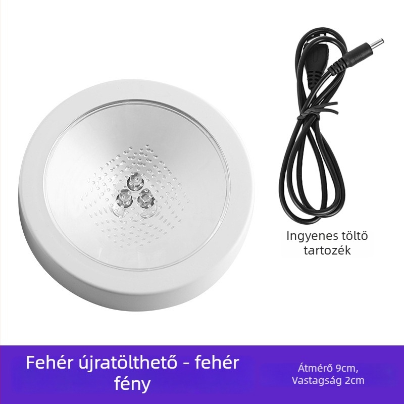 BARX LED világító koktél alátét, műanyag, kerek, hálózati csatlakoztatással.