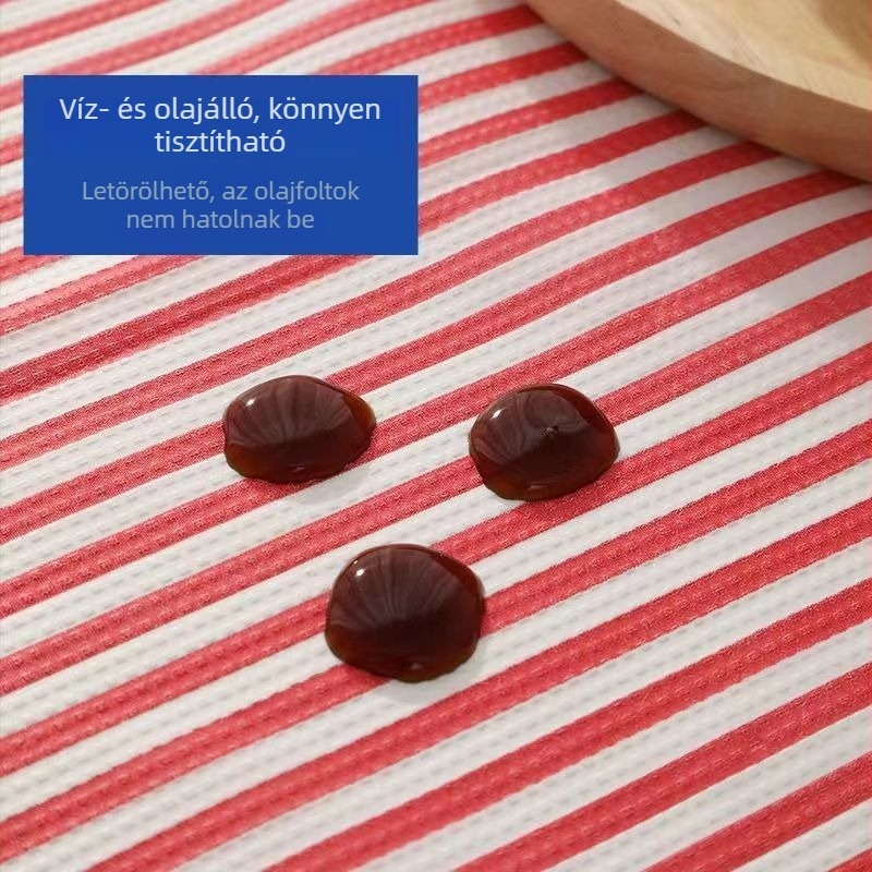 Egyszer használatos, vastagított asztalterítő, csíkos, téglalap alakú, éttermeknek, otthoni használatra, esküvőkre és piknikekre