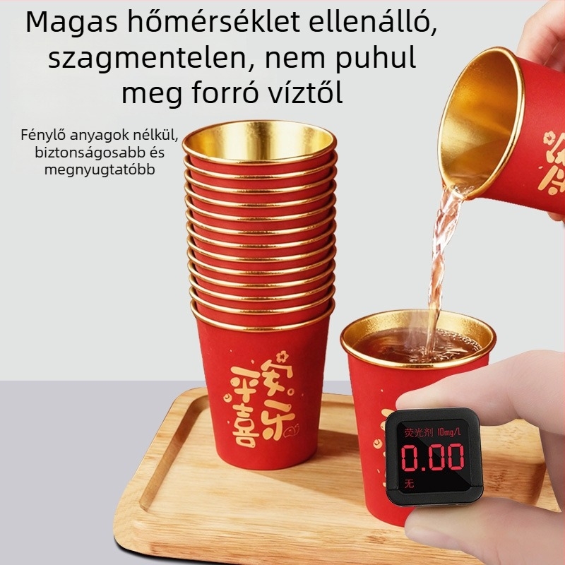 Egyszer használatos tálakból álló étkészlet — kraftpapír és alumíniumfólia, élelmiszer-biztonságú bevonattal ellátott papír, 10 darab, kerek formájú