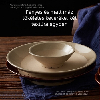 Nyolctálas gőzölő készlet durva porcelánból, hagyományos nemzeti stílus, mikróban használható