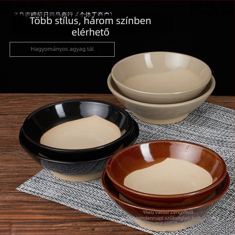 Nyolctálas gőzölő készlet durva porcelánból, hagyományos nemzeti stílus, mikróban használható