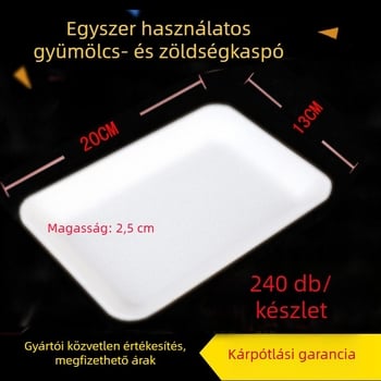 Sűrített habból készült gyümölcs tál, egyszer használatos, friss és fagyasztott élelmiszerekhez, 240 db