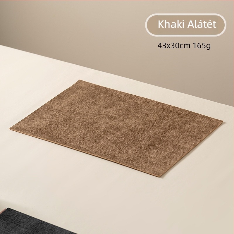 Texturált bőrből készült étkezési alátét, vízálló, olajálló, hőszigetelt, téglalap alakú, nordic stílusú