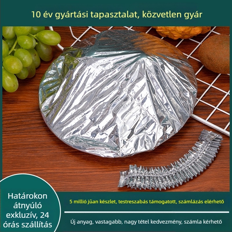 Élelmiszer-minőségű alumíniumfóliából készült szigetelő fedő ételhez | Háztartási használat | 1 db | Eredet: Zhejiang