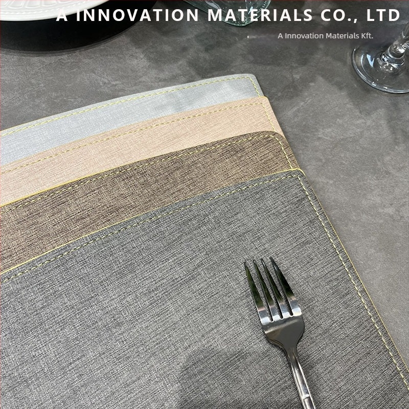 Bőr étkezési alátét textil mintázatú varrással, szabálytalan alakú, 2024-ben bemutatva, új kínai stílus