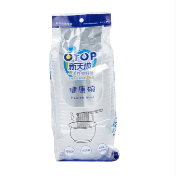 Egyszer használatos műanyag tálak, 400 ml kapacitás, kör alakú forma, műanyag anyag, dobozban 36 darab