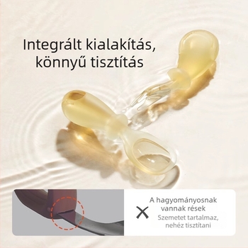 Baba etetési készlet: edzésre használható villa és kanál, PPSU + szilikon, 6 hónap felett, 1 készlet, rajzfilmszerű stílus (Vonalkód: 6940066611199)