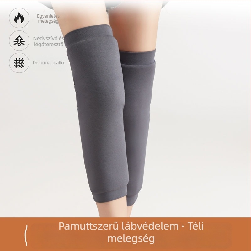 100% pamutból készült vastag lábszármelegítő téli, uniszex, meghosszabbított hosszúságú a melegítésért és a térd védelméért