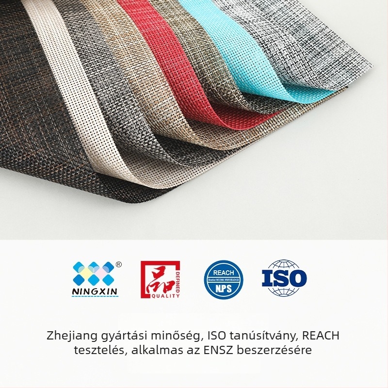 PVC szövött asztal alátétek, négyzetes, Nordic stílusú, antibakteriális, csúszásmentes