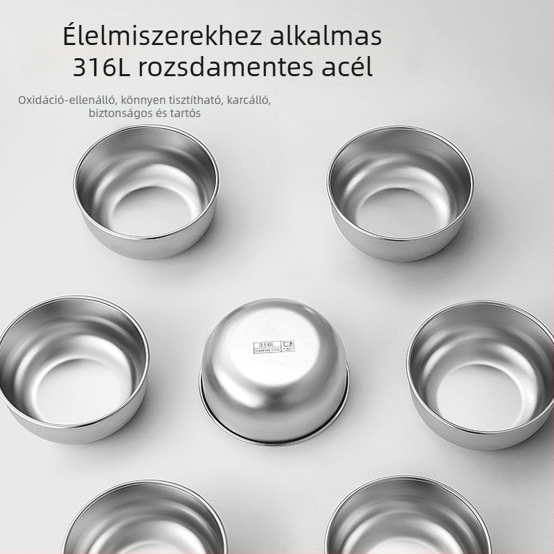 Belleptide baba etető tál – rozsdamentes acél, minimalist stílus, 6 hónaposnál idősebb gyermekek számára