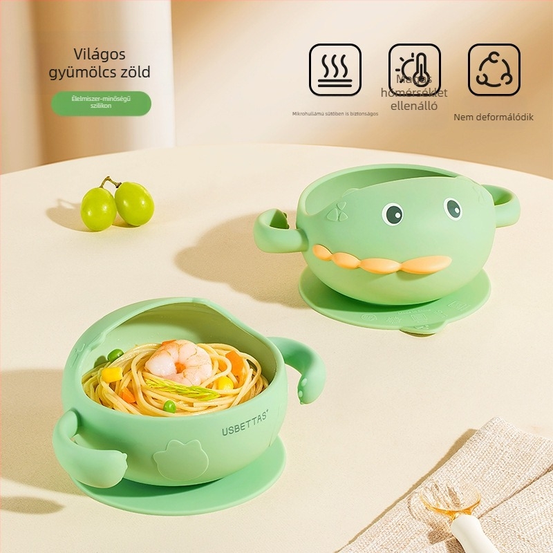 Belleptide baba etető tál – rozsdamentes acél, minimalist stílus, 6 hónaposnál idősebb gyermekek számára