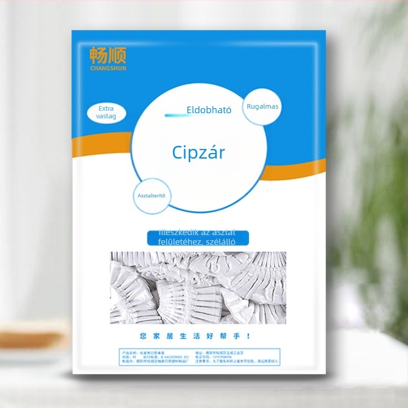Egyszer használatos, téglalap alakú terítő szabadtéri kempingezéshez, olaj- és vízálló, 10 darabos csomag, műanyag