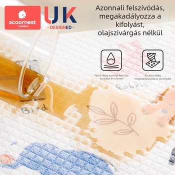 Egyszer használatos gyerek asztali alátét, négyzet alakú, rajzfilmszerű mintázat, rostos papír