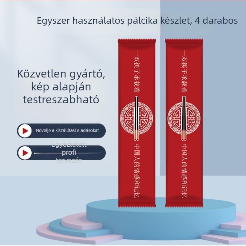 Egyszer használatos evőeszköz-készlet: bambusz, téglalap alakú, 20 vastagságú, 1000 darabos csomag, logó nyomtatása elérhető