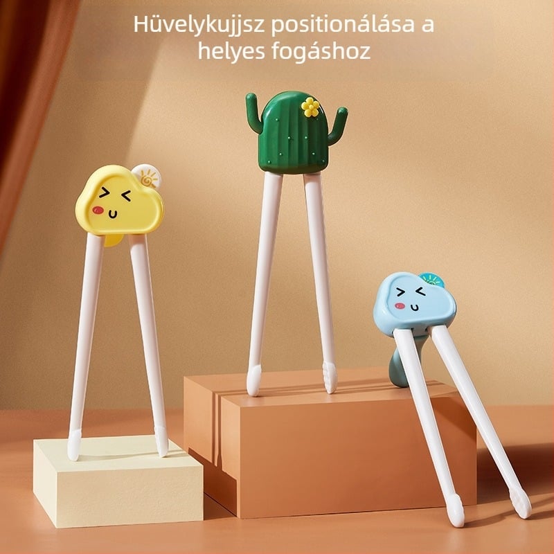 Gyerekeknek tanuló evőpálcikák – ABS, Cartoon stílus, 1 darab készlet, 24 hónapos kortól, egyszerű stílus