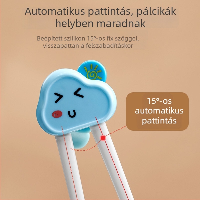 Gyerekeknek tanuló evőpálcikák – ABS, Cartoon stílus, 1 darab készlet, 24 hónapos kortól, egyszerű stílus