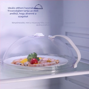 Mikrohullámú sütő melegítő fedél, olajálló és fröccsenésálló, műanyag anyag, modern egyszerű stílus, magas hőmérséklet-ellenállás