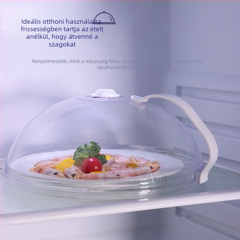 Mikrohullámú sütő melegítő fedél, olajálló és fröccsenésálló, műanyag anyag, modern egyszerű stílus, magas hőmérséklet-ellenállás