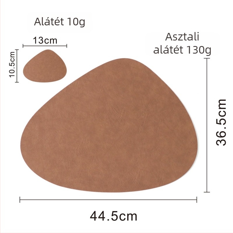 Kétoldalas bőr étkező alátét tehénbőrmintával, négyszögletes, teáscsésze alátét, hőszigetelő, otthoni és nyugati stílusú éttermek számára, testre szabható