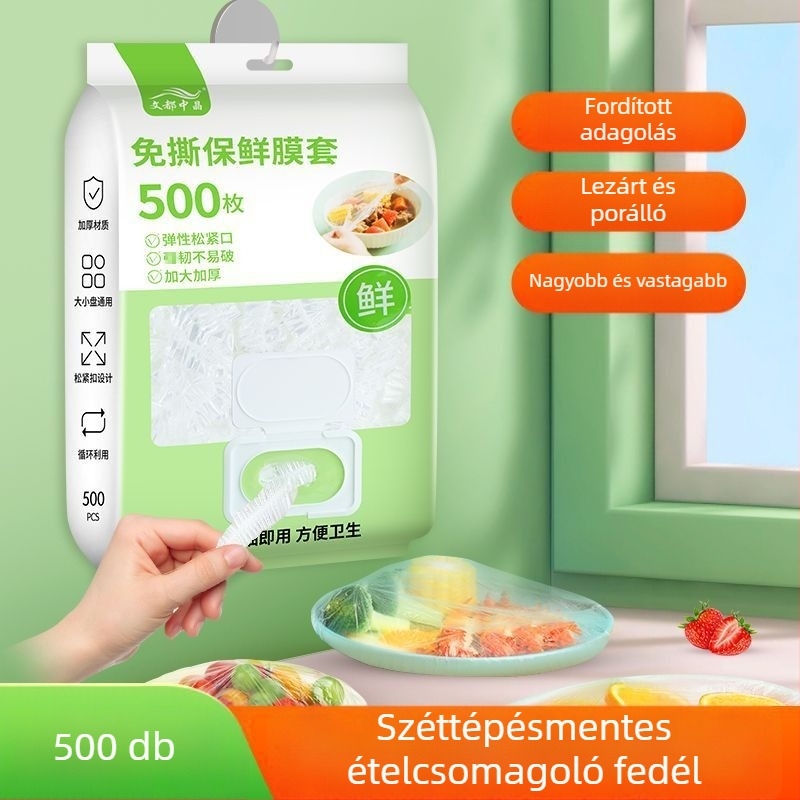Fóliafedél – 2 db, Polietilén (PE), hőálló -60°C-tól 140°C-ig, háztartási használatra, 1 év élettartam