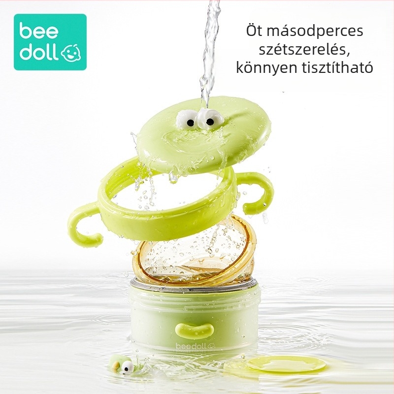 Beedoll 316L rozsdamentes acél babatáplálási tál, 6 hónapos vagy idősebb gyerekeknek, hőmérséklet-szabályozó kialakítás