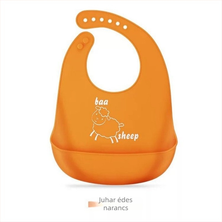 Szilikon baba etetőbib — minimalist stílus, anyag: szilikon, 3 hónapos kortól ajánlott, tejpor-doboz formája: két négyzet, készlet: 1 darab