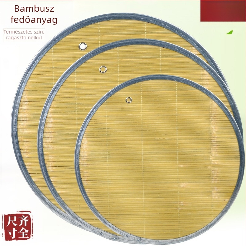Bambusz dumpling tál hőszigetelő alátéttel és kör alakú fedővel — első osztályú minőség, modern minimalizmus