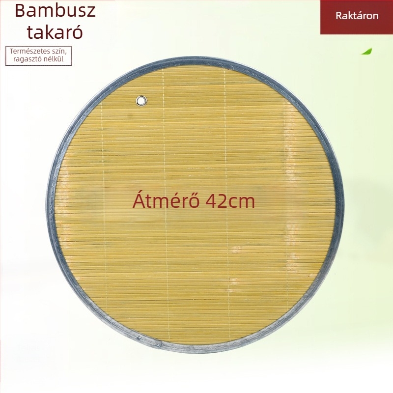 Bambusz dumpling tál hőszigetelő alátéttel és kör alakú fedővel — első osztályú minőség, modern minimalizmus