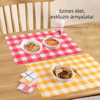 Egyszer használatos téglalap alakú asztalterítő, vastagított, vízálló és olajálló.