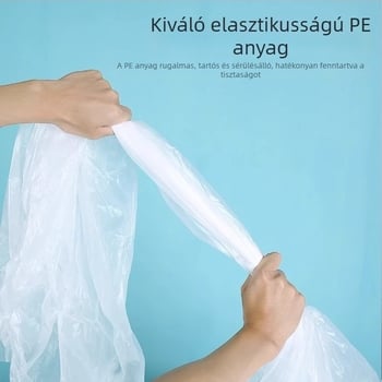 Egyszer használatos négyzet alakú asztalterítő, műanyag, átlátszó, vastagodott, kereskedelmi/otthoni/hotel/éttermi használatra