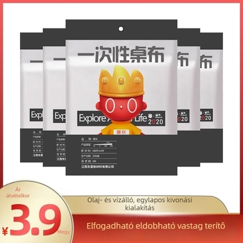 10 darabos vastag egyszer használatos műanyag asztalterítő, téglalap alakú, esküvőhöz, piknikhez és otthoni használatra