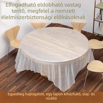 10 darabos vastag egyszer használatos műanyag asztalterítő, téglalap alakú, esküvőhöz, piknikhez és otthoni használatra
