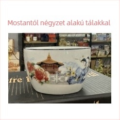 Yexin kerámiás étkészlet tálakkal, tányérokkal és kanalakkal — anyag: kerámia, modern minimalista stílus, eredet: Chaozhou, Good Luck Arrives sorozat, testreszabható feldolgozás