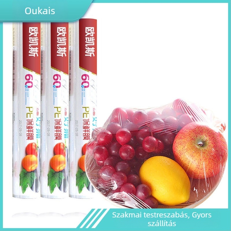 Okiss egyszer használatos élelmiszer-fólia – élelmiszer-minőségű, hőálló -60°C–100°C, 1 db