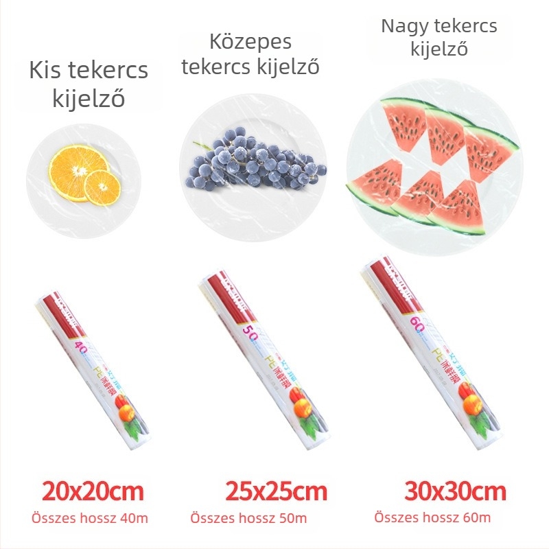 Okiss egyszer használatos élelmiszer-fólia – élelmiszer-minőségű, hőálló -60°C–100°C, 1 db