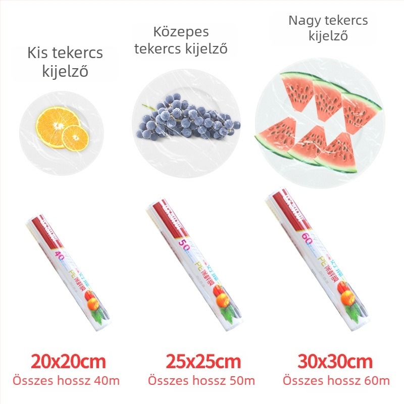 Okiss egyszer használatos élelmiszer-fólia – élelmiszer-minőségű, hőálló -60°C–100°C, 1 db