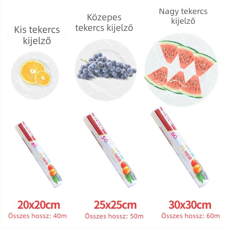 Okiss egyszer használatos élelmiszer-fólia – élelmiszer-minőségű, hőálló -60°C–100°C, 1 db