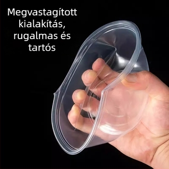Egyszer használatos műanyag tálak készlet, kerek formájú, élelmiszer-minőségű, biológiailag lebomló, nem mikrózható