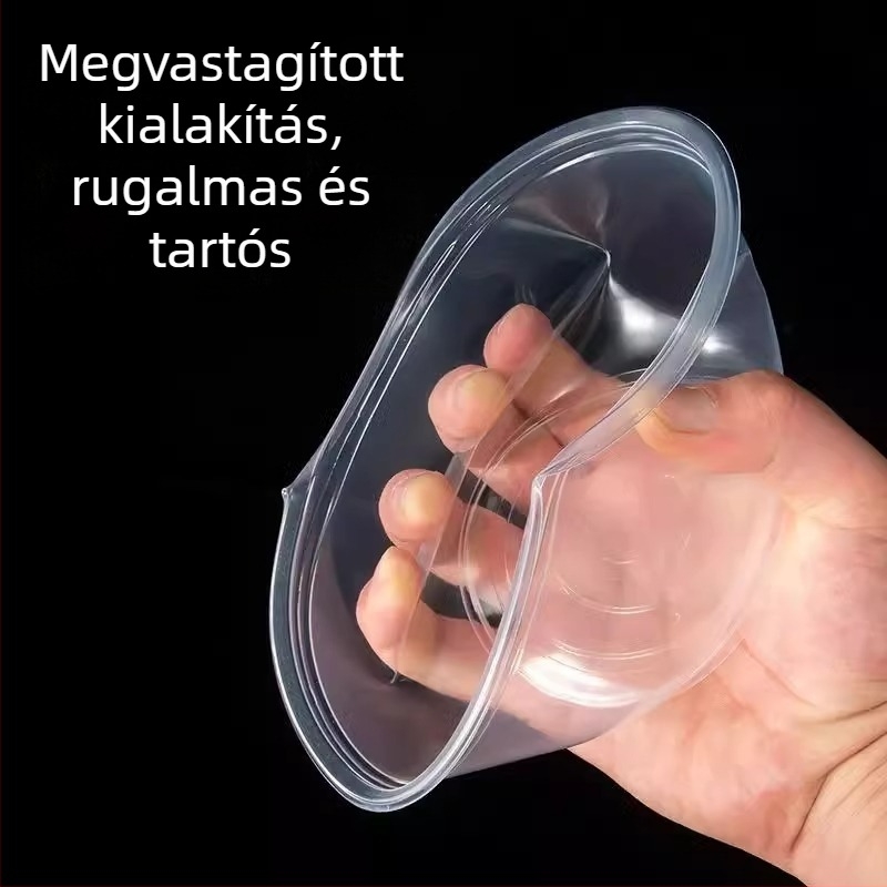 Egyszer használatos műanyag tálak készlet, kerek formájú, élelmiszer-minőségű, biológiailag lebomló, nem mikrózható
