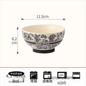 Muen tál- és tányérkészlet otthoni használatra — kerámia, kínai stílus, könnyed luxus és retro hangulat, Enny márka (Kerámia; Kínai stílus; Könnyed luxus és retro hangulat)