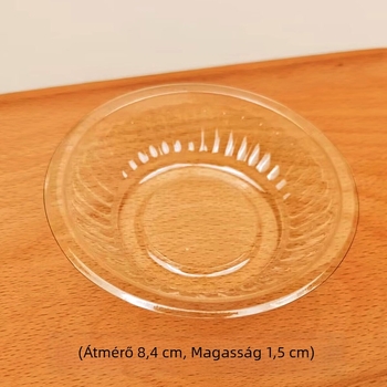 Egyszer használatos műanyag tál, átlátszó, 200 darabos csomag, modern minimalist dizájn