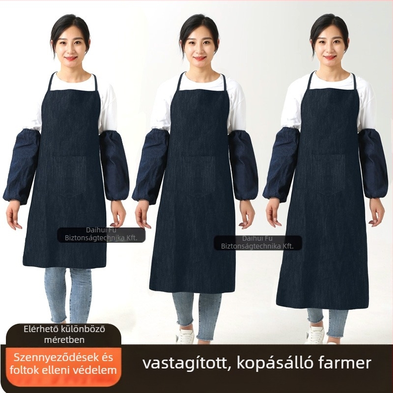 Denim hegesztő kötény zsebbel, masszív, kopásálló, szennyeződés elleni védelem hegesztéshez és építkezéshez