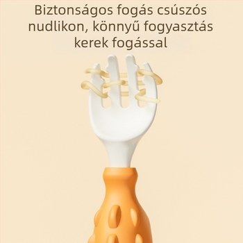 Baba etető villa és kanál készlet, 2 darab, PP anyag, 3 hónapos kortól