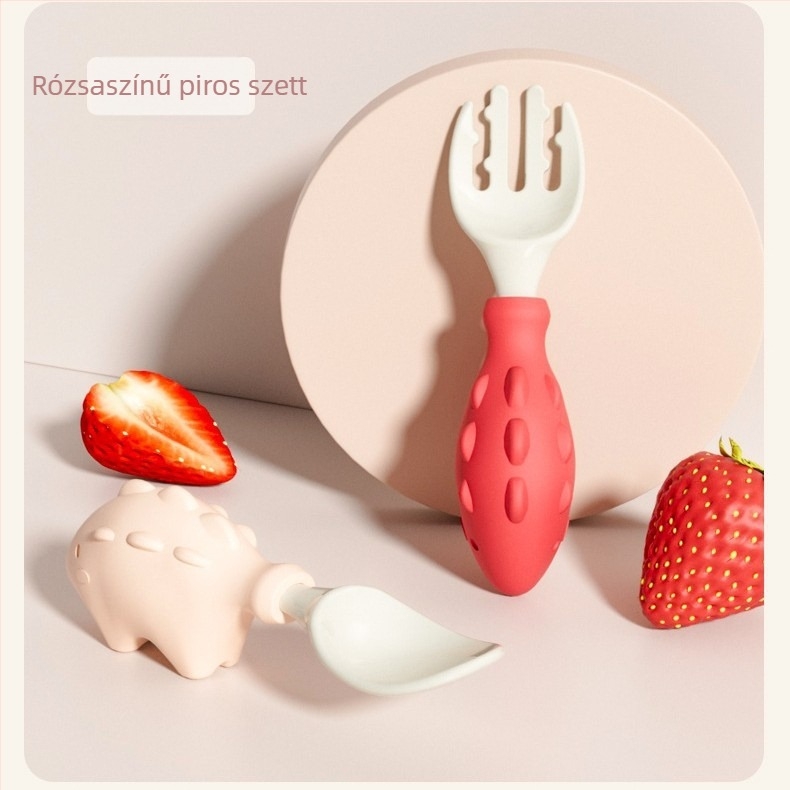 Baba etető villa és kanál készlet, 2 darab, PP anyag, 3 hónapos kortól
