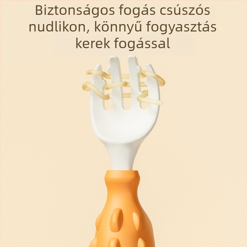 Baba etető villa és kanál készlet, 2 darab, PP anyag, 3 hónapos kortól