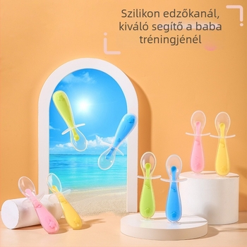 Warburg Szilikon bébi etetőkanál – edzőkanál, szilikon anyag, 6 hónapos kortól, 1 csomag