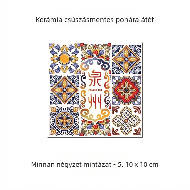 Exhibition Cat kerámia teáscsésze alátét, csúszásmentes, nedvszívó és hőszigetelő, egyszínű dizájn, kerek vagy négyszögletes forma, kínai stílus.